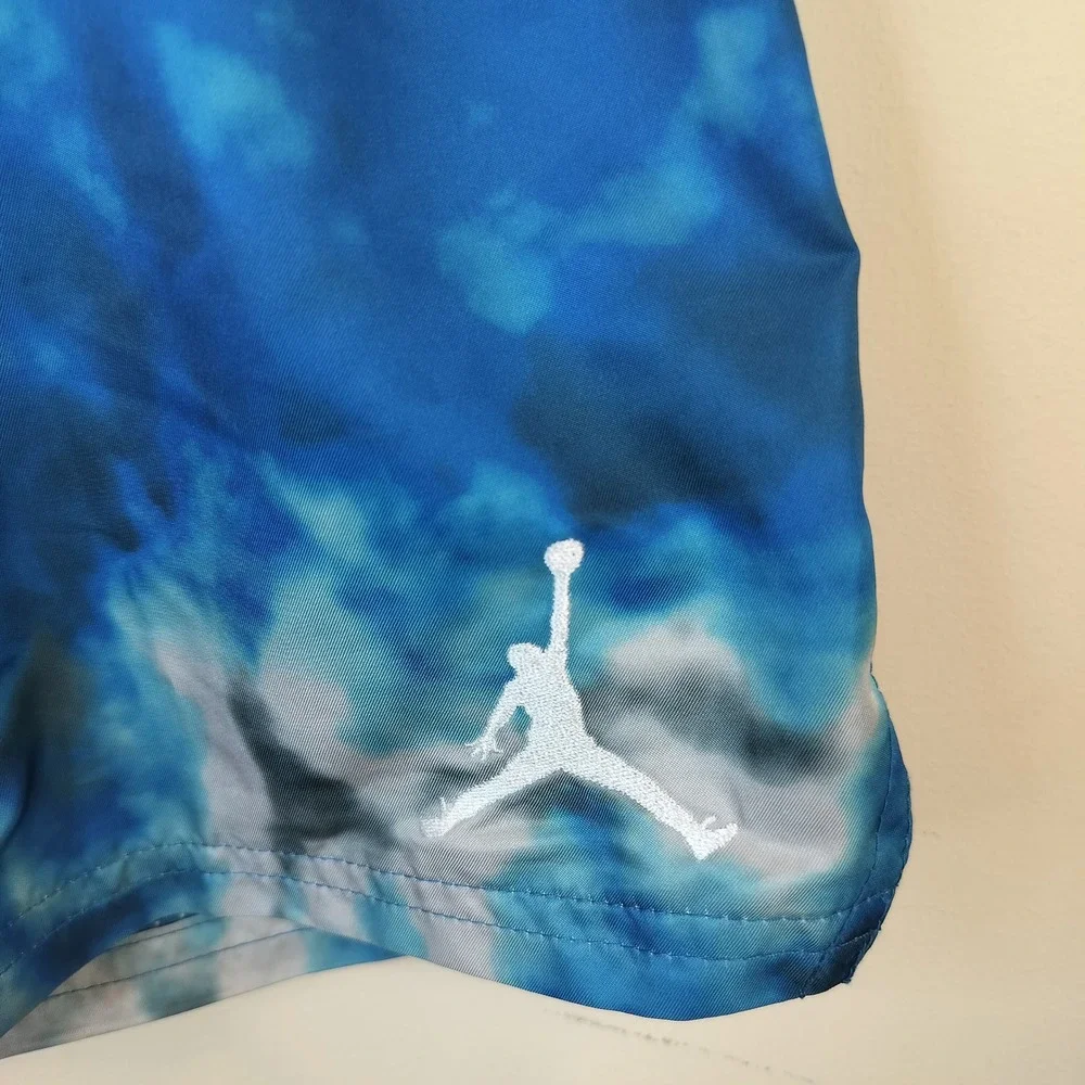 Air Jordan Swim Trunks Shorts Boys Medium 10-12 Tie Dye Blue